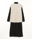 ジレ セット リブ ニット ワンピース(セットアイテム) 26AW 秋新作 ロングシーズン 着回し イージーケア