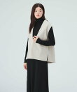 ジレ セット リブ ニット ワンピース(セットアイテム) 26AW 秋新作 ロングシーズン 着回し イージーケア