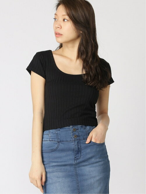 Anap Anap ワイドリブタイトtシャツ Rakuten Fashion 楽天ファッション 旧楽天ブランドアベニュー Ay6009