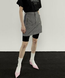 MAISON SPECIAL Side Line Oxford Mini Skirt メゾンスペシャル スカート ミニスカート グレー ブラック ベージュ【送料無料】