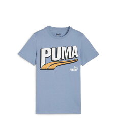 PUMA キッズ ボーイズ ESSプラス MID 90s ロゴ グラフィック 半袖 Tシャツ 120-160cm プーマ トップス カットソー・Tシャツ