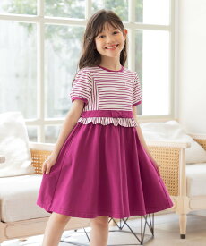 【SALE／40%OFF】組曲 KIDS 【110-140cm】マリンボーダー ワンピース クミキョク ワンピース・ドレス ワンピース ネイビー レッド【送料無料】