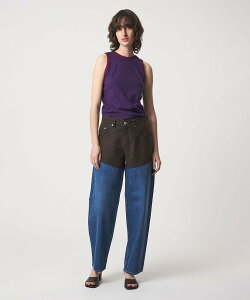 6(ROKU) ��timemachine��DOCKING DENIM PANTS upside down/�p���c �r���[�e�B�[�����[�X�@���i�C�e�b�h�A���[�Y �p���c �W�[���Y�E�f�j���p���c �l�C�r�[�y���������z