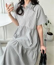 【SALE／40%OFF】GeeRA サッカーティアードハーフジップワンピース ジーラ ワンピース・ドレス ワンピース ネイビー …