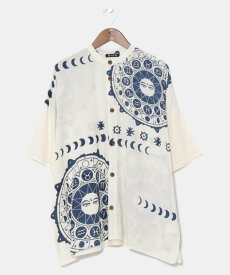 チャイハネ 【チャイハネ】サンムーンメンズシャツ アミナコレクション トップス シャツ・ブラウス ホワイト ブラック カーキグリーン【送料無料】