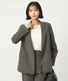 【SALE／50%OFF】UNITED ARROWS green label relaxing カチリラ ダブル ジャケット -ウォッシャブル・ストレッチ- ユナイテッドアローズ グリーンレーベルリラクシング ジャケット・アウター テーラードジャケット・ブレザー グレー ネイビー【送料無料】