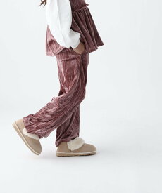 【SALE／60%OFF】BAYFLOW [セットアップで着用可能☆]ベロアワイドパンツ(KIDS) ベイフロー パンツ その他のパンツ ブラック ピンク ブラウン