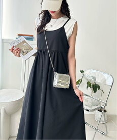 【SALE／10%OFF】GeeRA サッカー素材バックリボンキャミワンピース ジーラ ワンピース・ドレス ワンピース ブラック【送料無料】