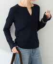 スキッパーリブニット