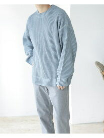 【SALE／70%OFF】BEAMS HEART BEAMS HEART / 片畔 クルーネック ビッグ ニット ビームス アウトレット トップス ニット ベージュ ブラック