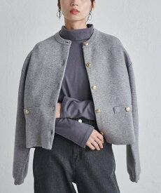 【SALE／23%OFF】Ranan Ranan/(W)MTゴールド調ボタンニットカーデ ラナン トップス カーディガン ブラウン ピンク ネイビー グレー ベージュ ホワイト レッド ブラック【送料無料】