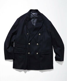 CAHLUMN Merino WooL Saxony Double Breasted Blazer フリークスストア ジャケット・アウター テーラードジャケット・ブレザー ネイビー【送料無料】