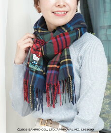 MICO COULIER 【HELLO KITTY × MICO COULIER】刺繍ストール ノーリーズ ファッション雑貨 マフラー・ストール・ネックウォーマー グレー ホワイト ブラック ブルー【送料無料】