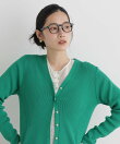 CICA&UVカット加工Vネックリブカーディガン