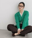 CICA&UVカット加工Vネックリブカーディガン
