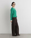 CICA&UVカット加工Vネックリブカーディガン