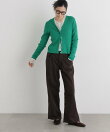 CICA&UVカット加工Vネックリブカーディガン