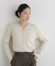 CICA&UVカット加工Vネックリブカーディガン