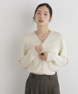 CICA&UVカット加工Vネックリブカーディガン