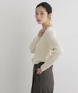 CICA&UVカット加工Vネックリブカーディガン