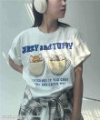 ○トムとジェリー 刺繍Tシャツ 【TOM and JERRY】(アクリルキーホルダー付き )