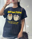 ○トムとジェリー 刺繍Tシャツ 【TOM and JERRY】(アクリルキーホルダー付き )