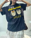○トムとジェリー 刺繍Tシャツ 【TOM and JERRY】(アクリルキーホルダー付き )