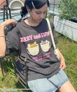 ○トムとジェリー 刺繍Tシャツ 【TOM and JERRY】(アクリルキーホルダー付き )