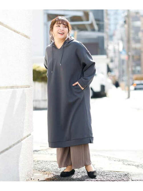 Eur3 大きいサイズ 洗える ロングパーカーワンピース Rakuten Fashion 楽天ファッション 旧楽天ブランドアベニュー Cf0012