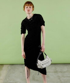 MAISON SPECIAL Shirring One-piece Dress メゾンスペシャル ワンピース・ドレス ワンピース ブラック ホワイト【送料無料】