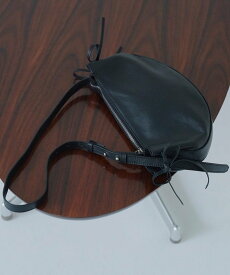 Firsthand Leather Ribbon Moon Bag / レザーリボンムーンバッグ / 防水レザー フリークスストア バッグ ハンドバッグ ブラック【送料無料】