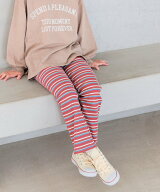 BAYFLOW [ストレッチ素材] ボーダーフレアパンツ(KIDS) ベイフロー 靴下・レッグウェア レギンス・スパッ…