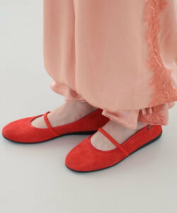 CAROLINA GLASER 【定番人気/アルベローラ/フラットシューズ/結婚式】【別注】ALBEROLA / フラットシューズ スエード カロリナ グレイサー シューズ・靴 スニーカー レッド ブラック【送料無料】