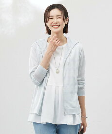【SALE／50%OFF】J.PRESS LADIES L 【洗える】シアーライトパーカー ジェイプレス トップス パーカー・フーディー ブルー ネイビー ホワイト ベージュ【送料無料】