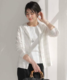 【SALE／50%OFF】J.PRESS LADIES L 【洗える】シアーライトパーカー ジェイプレス トップス パーカー・フーディー ブルー ネイビー ホワイト ベージュ【送料無料】