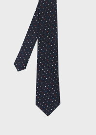 Paul Smith カラードット タイ ポール・スミス スーツ・フォーマル ネクタイ・蝶ネクタイ ネイビー レッド グレー【送料無料】