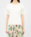 【La maglia estate】 メッシュパフスリーブ ニットプルオーバー