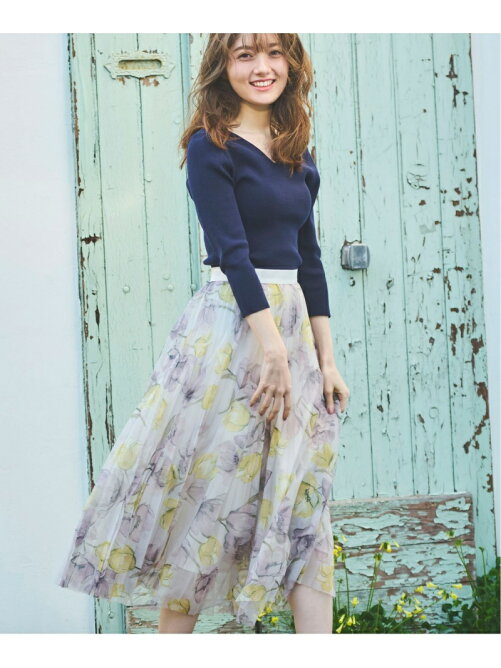 Noela ニット 花柄チュールスカートセット Rakuten Fashion 楽天ファッション 旧楽天ブランドアベニュー Cf7013
