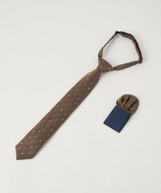 【SALE／40%OFF】UNITED ARROWS green label relaxing ネクタイチーフセット/ ドット ML ユナイテッドアローズ グリーンレーベルリラクシング スーツ・フォーマル ネクタイ・蝶ネクタイ ブラウン ネイビー