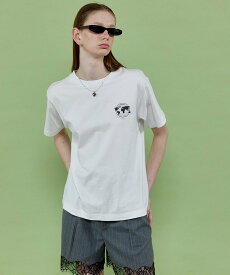 MAISON SPECIAL Metro Photo T-shirt メゾンスペシャル トップス カットソー・Tシャツ グレー ホワイト オレンジ【送料無料】