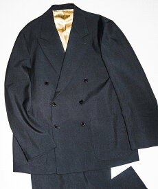 【SALE／50%OFF】ADAM ET ROPE' HOMME ハードクロス ダブルブレストジャケット / セットアップ対応 アダムエロペ ジャケット・アウター テーラードジャケット・ブレザー ブラック【送料無料】