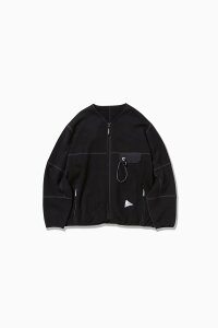 and wander sweat cardigan �A���h�����_�[ �g�b�v�X �J�b�g�\�[�ET�V���c �O���[ �u���b�N �J�[�L�O���[���y���������z