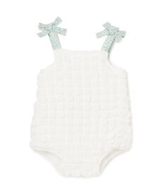【SALE／50%OFF】petit main ぽこぽこサロペット ナルミヤオンライン マタニティウェア・ベビー用品 ベビートップス グリーン ホワイト