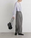 シャンブレーシャークスキンタックセミワイドパンツ(セットアップ可)