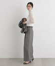 シャンブレーシャークスキンタックセミワイドパンツ(セットアップ可)