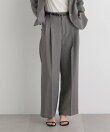 シャンブレーシャークスキンタックセミワイドパンツ(セットアップ可)