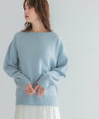 カシミヤシルクブレンドボートネックニット