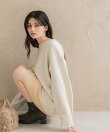 カシミヤシルクブレンドボートネックニット