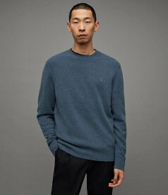 【SALE／30%OFF】ALLSAINTS (M)STATTEN CREW オールセインツ トップス ニット ブルー【送料無料】