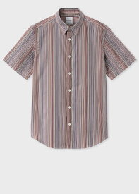 Paul Smith "Signature Stripe" 半袖シャツ ポール・スミス トップス シャツ・ブラウス シルバー【送料無料】